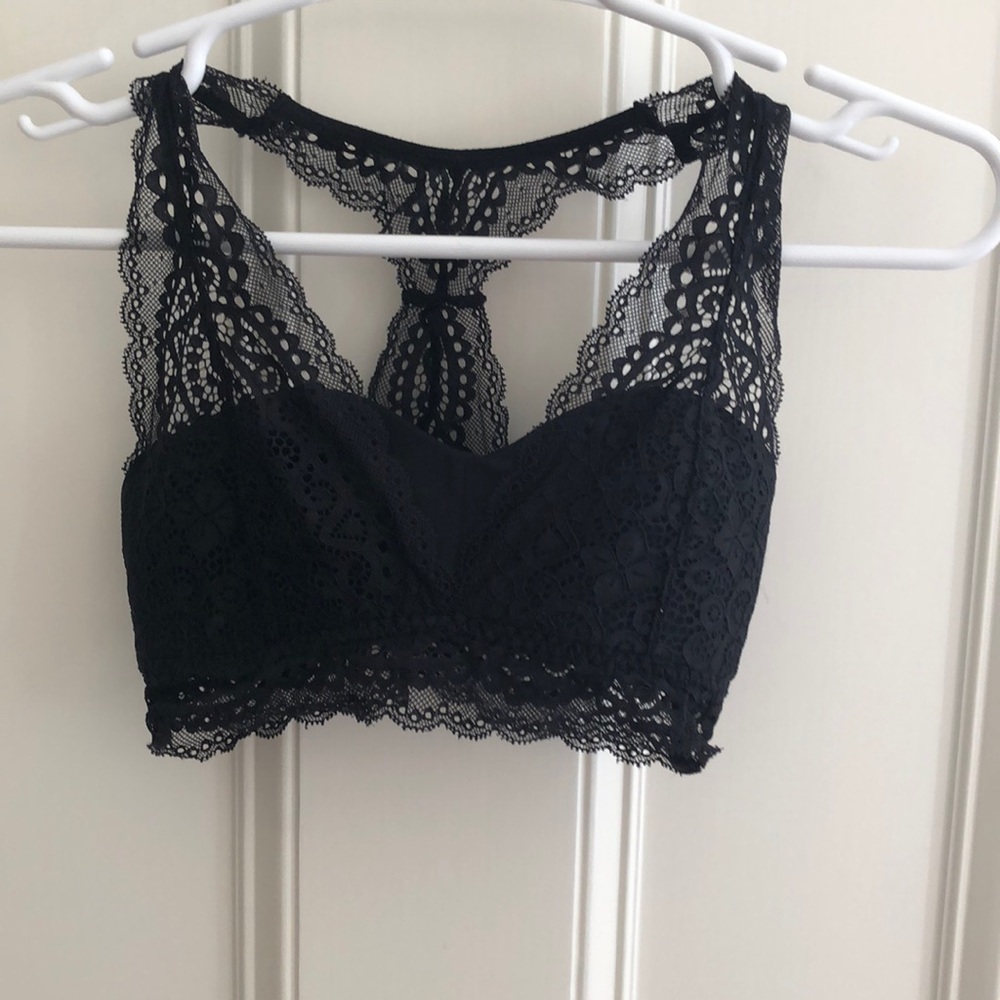 Black lace bralette